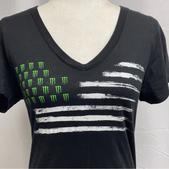 Monster Energy Small V-Neck T-Shirt - Picture 2 of 6